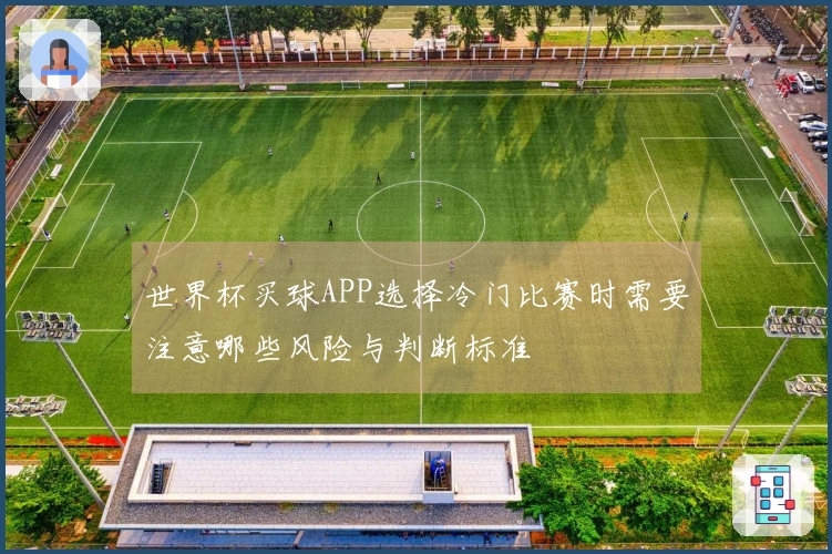 世界杯买球APP选择冷门比赛时需要注意哪些风险与判断标准